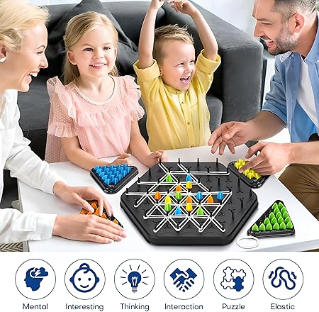 Triangle Brain booster game- 2-4 player game (UK IMPORTED) - Boost Cognitive Skills & Fun for Kids and adults