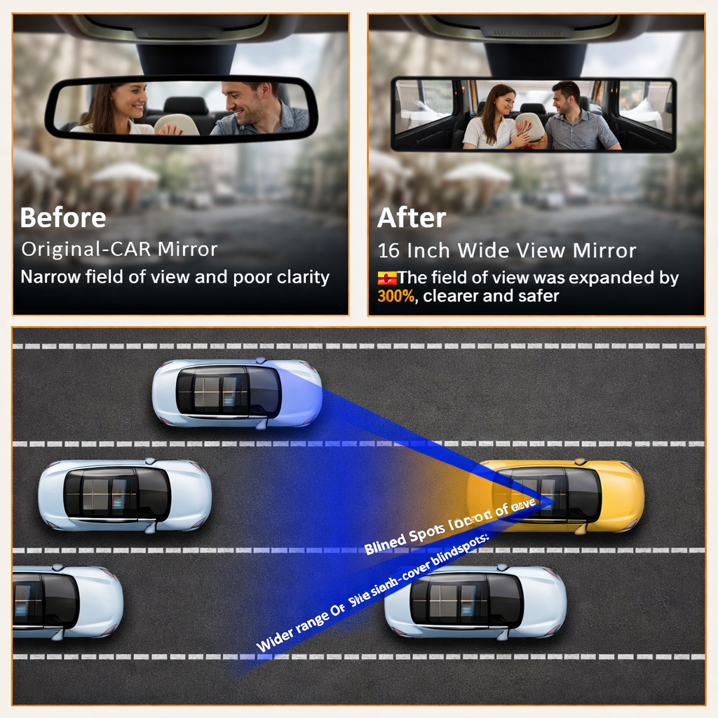 3D Car Rear View Mirror