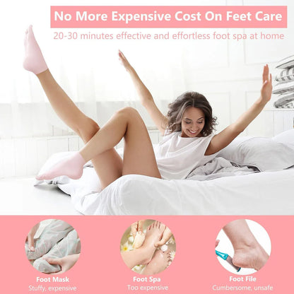 Home Spa Socks for dry and crack heels-Pedicure at home.