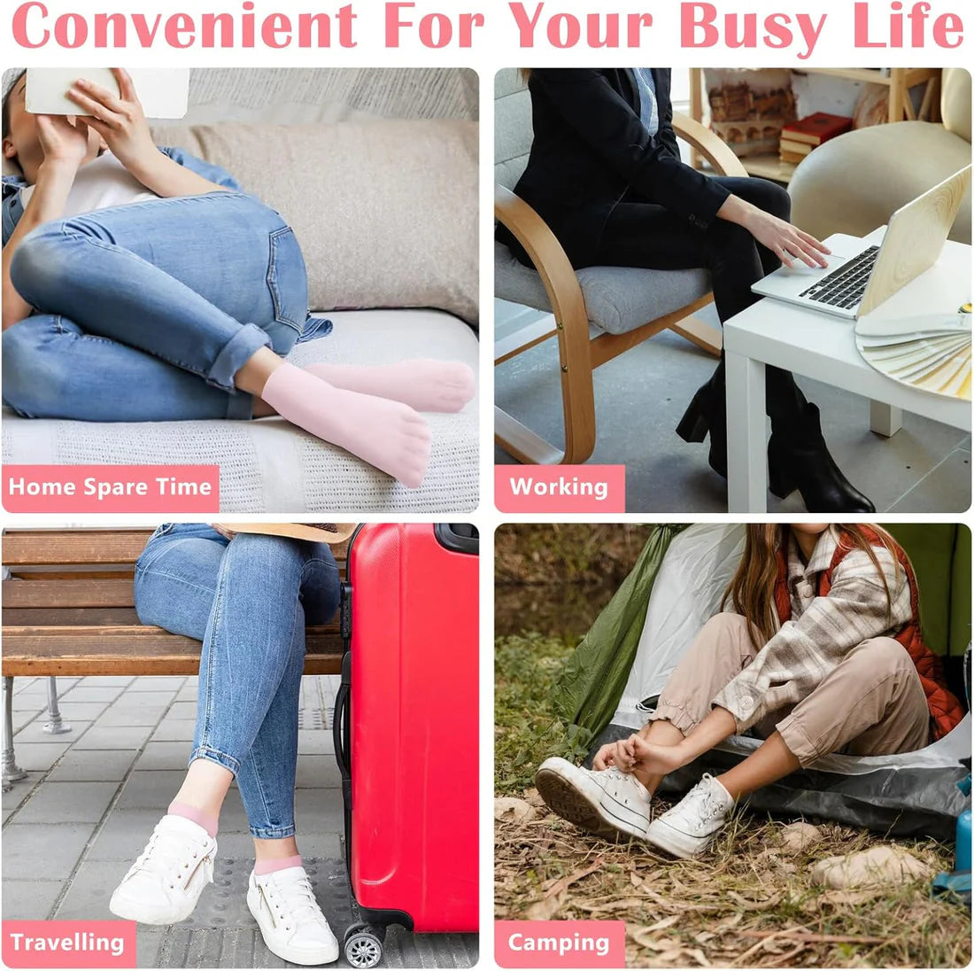 Home Spa Socks for dry and crack heels-Pedicure at home.