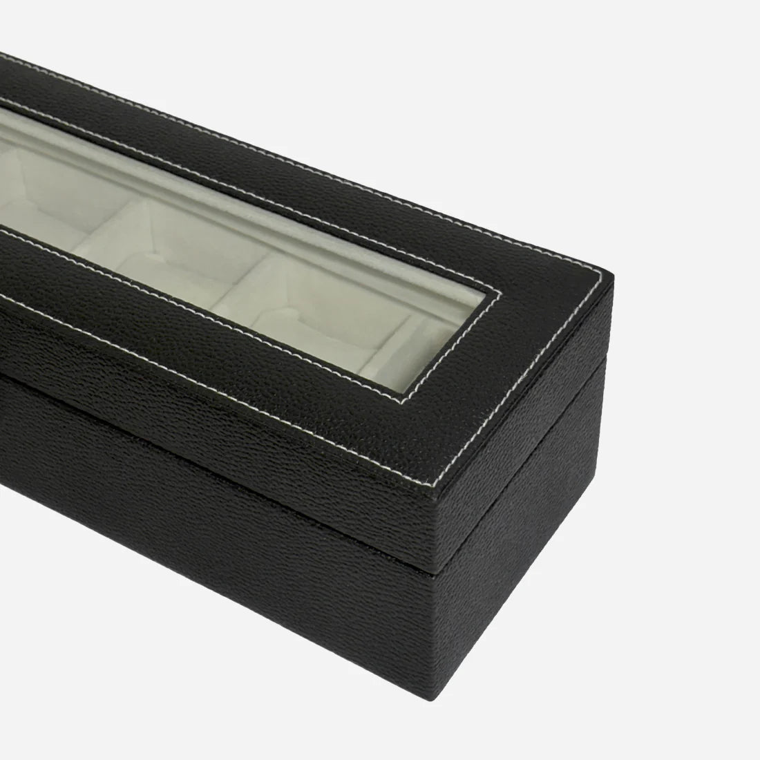 TimeNest™ Premium Leather 6-Slot Watch Holder Box  (Proudly Handcrafted in India)