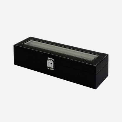 TimeNest™ Premium Leather 6-Slot Watch Holder Box  (Proudly Handcrafted in India)
