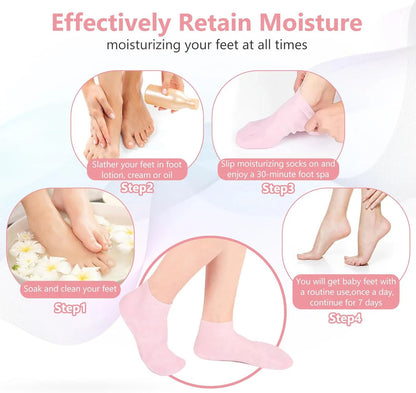 Home Spa Socks for dry and crack heels-Pedicure at home.