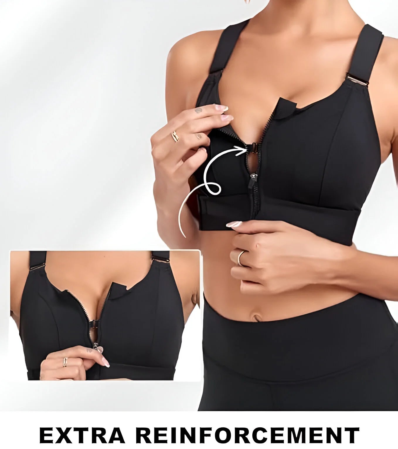 SheFit™ Highly Adjustable Sports Bra - Black
