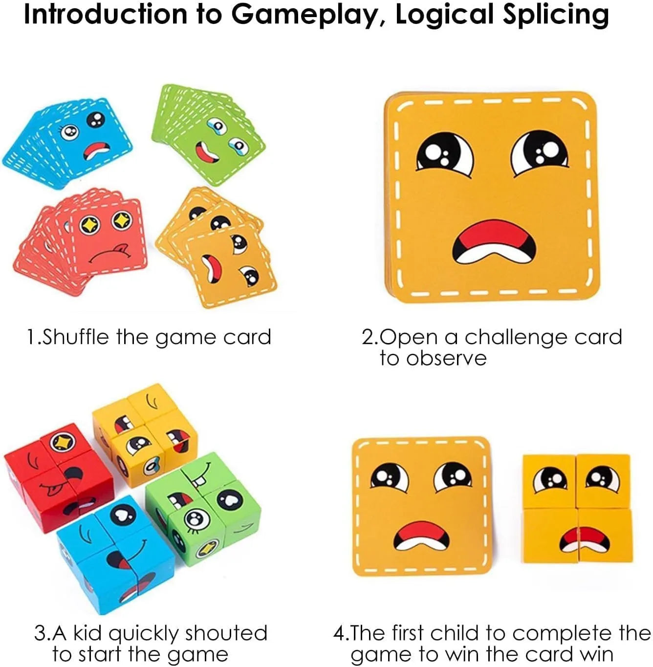 Fun Face Expression matching cube game for kids and adults- Best Seller