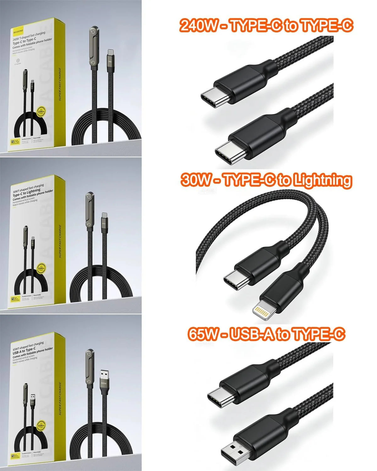 2-in-1 Sideways Phone Charger with Stand