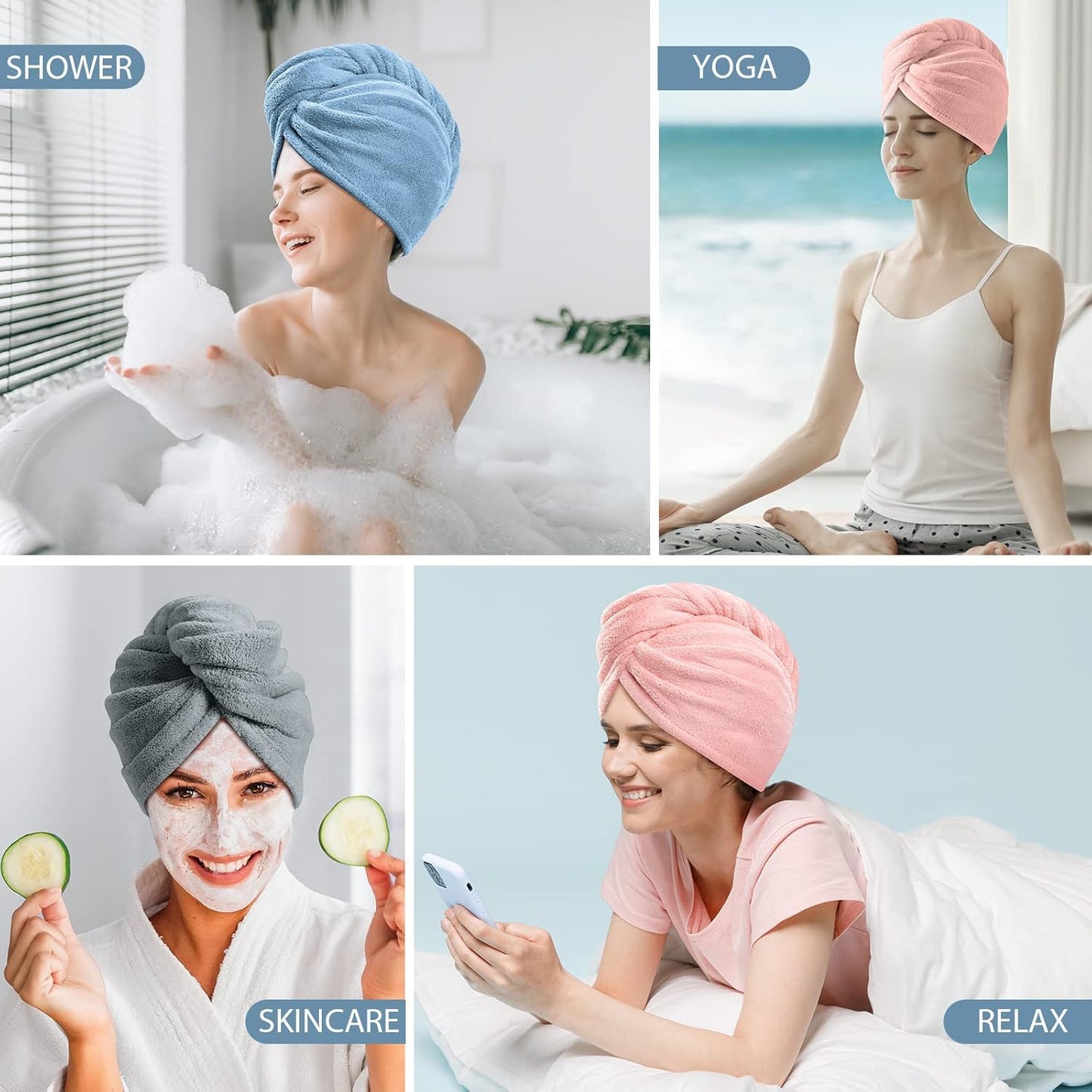 Microfiber Hair Wrap Towel