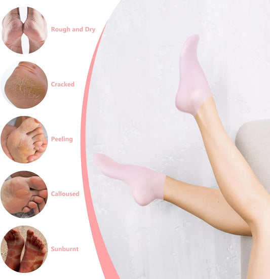 Home Spa Socks for dry and crack heels-Pedicure at home.