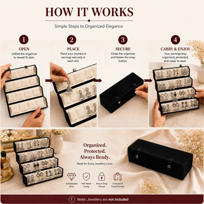 Veloura™ 16-Slot Jewellery Organizer