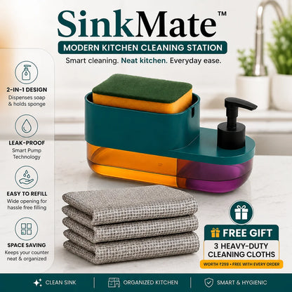 SinkMate™ | Modern Kitchen Cleaning Station (🎁 FREE 3 Heavy-Duty Cleaning Cloths)