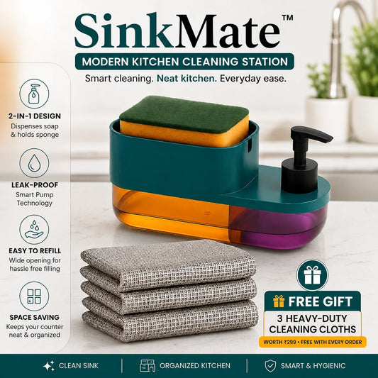 SinkMate™ | Modern Kitchen Cleaning Station (🎁 FREE 3 Heavy-Duty Cleaning Cloths)