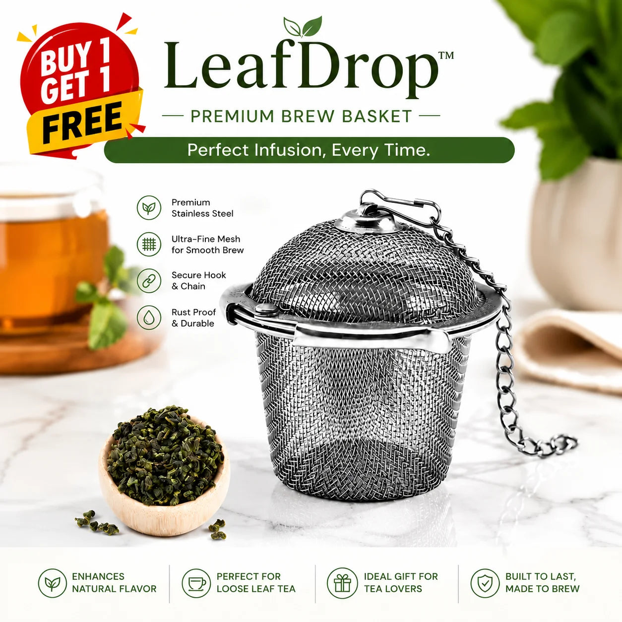 LeafDrop™ | Premium Brew Basket (Buy 1 Get 1 Free)