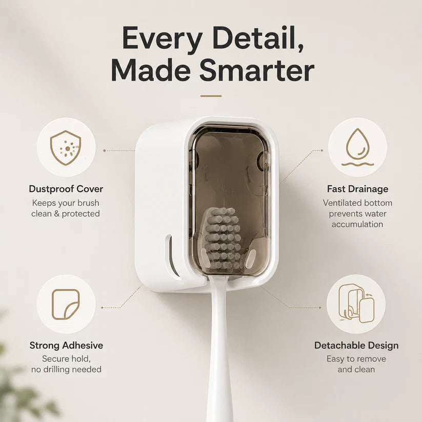 BrushNest™ | Hygienic Toothbrush Mount (Pack of 4)