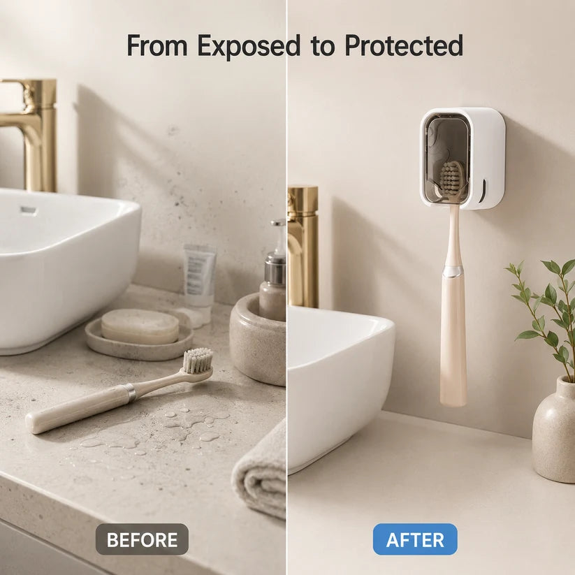 BrushNest™ | Hygienic Toothbrush Mount (Pack of 4)