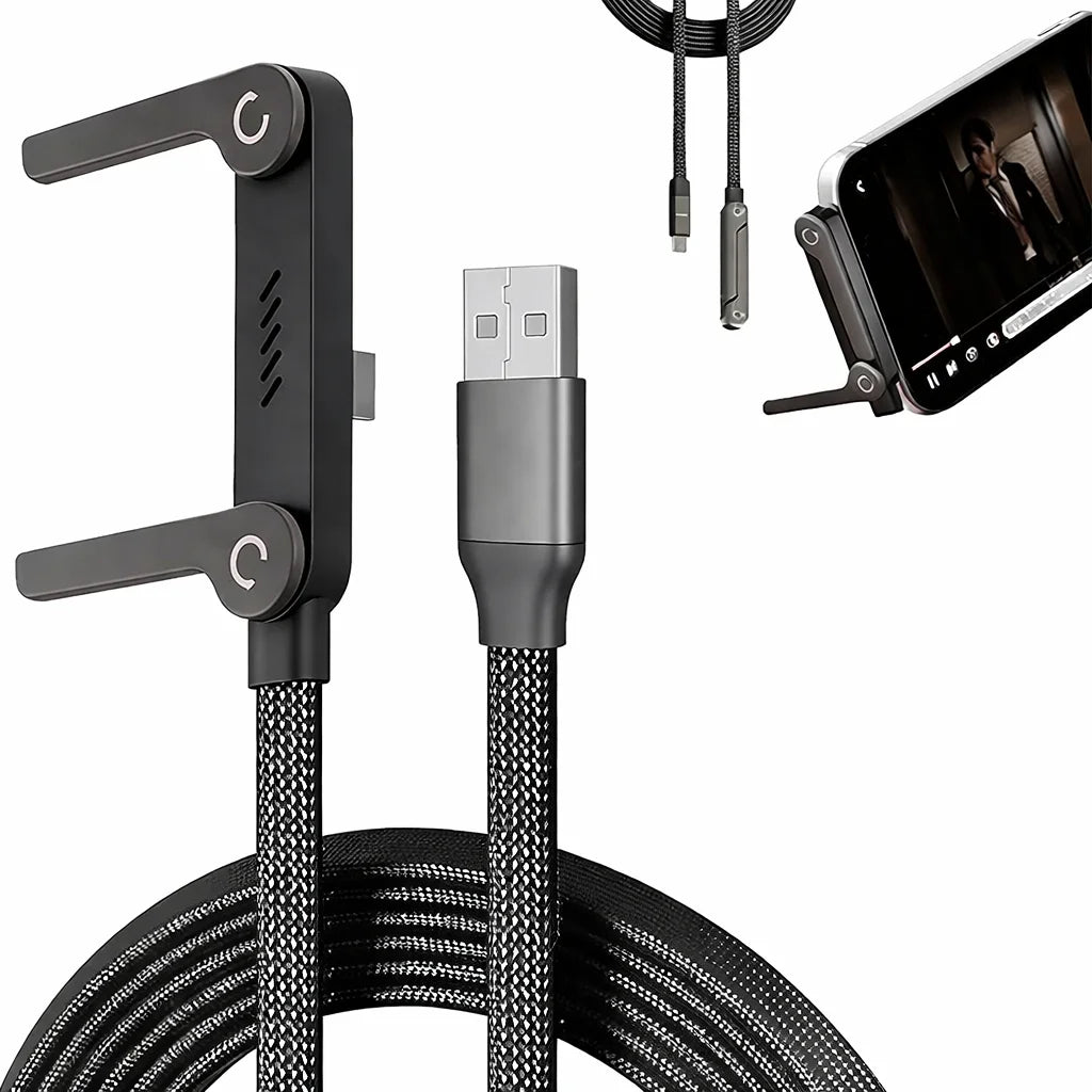 2-in-1 Sideways Phone Charger with Stand