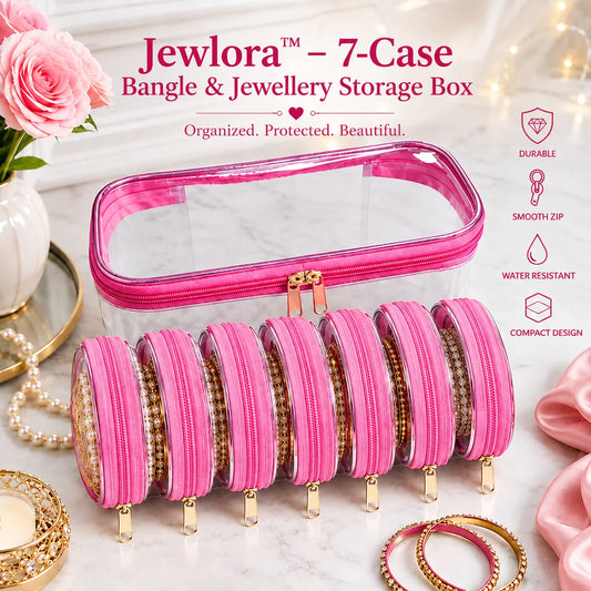 Jewlora™ – 7-Case Bangle & Jewellery Storage Box