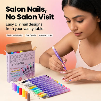 Doodlora™ Nail Creativity Kit – 12 Shades