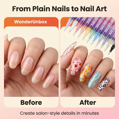 Doodlora™ Nail Creativity Kit – 12 Shades