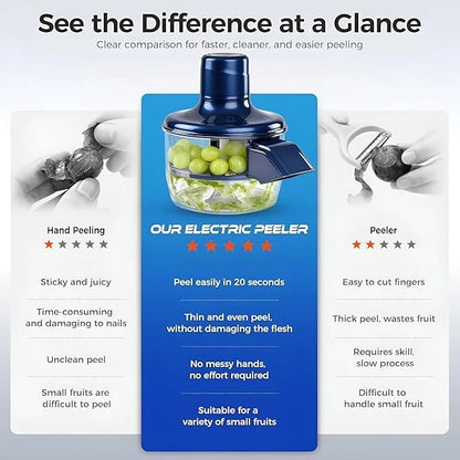 Electric Garlic & Cherry Tomato Peeler | Effortless Skin Removal Tool
